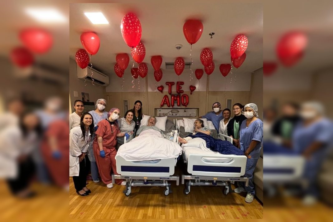 amor-na-uti:-casal-internado-celebra-bodas-de-casamento-com-sessao-de-cinema.-veja-video