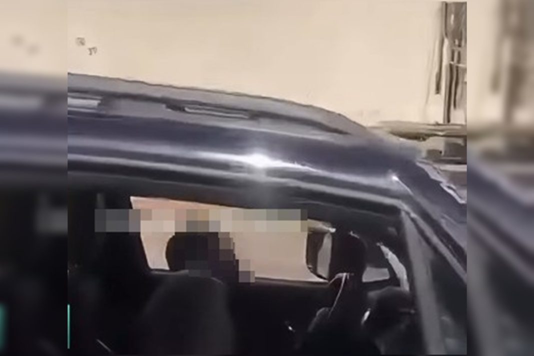 por-r$-500,-bebado-detona-portao-de-motel-no-df-e-e-pego-dormindo-em-carro.-veja-video